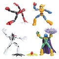Spider-Man Marvel Bend and Flex Action Figure Toy 4-Pack, and Anti-Venom Vs. Marvel's Mysterio and Hobgoblin, Frustration Free Packaging (Amazon Exclusive)