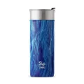 S'well S'ip Stainless Steel Travel Mug - 16oz - Azure Forest - Double-Walled Vacuum-Insulated Keeps Drinks Cold for 16 Hours and Hot for 4 - with No Condensation - BPA-Free Water Bottle