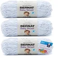 Bernat Baby Yarn Bernat Baby Velvet Yarn - 3.5 Oz, Sky Blue - 3 Pack Bundle with Bella's Crafts Stitch Markers