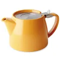 For Life 309Mnd Teapot, Ceramic, 18.9 fl oz (530 ml), For 3 Cups, Tea Strainer, Dishwasher Safe, Lid Won't Fall Off, Can Be Poured With One Hand, Mandarin Orange