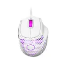 Cooler Master MM720 RGB-LED Claw Grip Wired Gaming Mouse - Ultra Lightweight 49g Honeycomb Shell, 16000 DPI Optical Sensor, 70 Million Click Micro Switches, Smooth Glide PTFE Feet - Glossy White