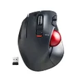 ELECOM Left-Handed Wireless Thumb-Operated Trackball Mouse, 6-Button Function with Smooth Tracking, Precision Optical Gaming Sensor (M-XT4DRBK-G)