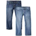 The Children's Place Boys' Two Pack Straight Leg Jeans, MULTI CLR, 12