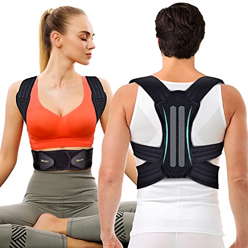 Mercase Posture Corrector with Adjustable Back Support for Men and Women,Comfortable Breathable Support Back Brace Provide Pain Relief for Neck, Back, Shoulders,Posture Brace(L Under Bust 32"-39")