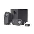 Logitech Z407 Bluetooth Computer Speakers with Subwoofer and Wireless Control, Immersive Sound, Premium Audio with Multiple Inputs, USB Speakers, Black
