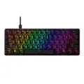 HyperX Alloy Origins 60 - Mechanical Gaming Keyboard, Ultra Compact 60% Form Factor, Double Shot PBT Keycaps, RGB LED Backlit, NGENUITY Software Compatible - Linear HyperX Red Switch,Black