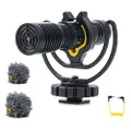 Deity V-Mic D4 DUO Dual-Capsule Micro Camera-Mount Shotgun Microphone, Dual Mono/Stereo Recording, Plug and Play Mic with Rycote Shockmount for DSLRs, Camcorders, Smartphones