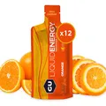 GU Energy Liquid Energy Gel with Complex Carbohydrates, 12-Count, Orange