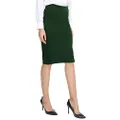 Urban CoCo Women's Elastic Waist Stretch Bodycon Midi Pencil Skirt (XL, Backish Green)