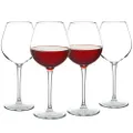 MICHLEY Unbreakable Red Wine Glasses 17 oz, Tritan Plastic Reusable Stemware for Indoor and Outdoor Use, Set of 4