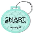 Dynotag® Web Enabled Smart Deluxe Steel Luggage ID Tag & Braided Steel Loop, with DynoIQ™ & Lifetime Recovery Service (Turquoise)