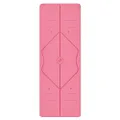 Liforme Travel Yoga Mat ? Free Yoga Bag included - Patented Alignment System, Warrior-like Grip, Non-slip, Eco-friendly, Ultra-lightweight, Sweat resistant, Long, Wide and Thick - Pink