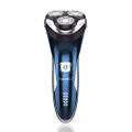 SweetLF 3D Rechargeable 100% Waterproof IPX7 Electric Shaver Wet & Dry Rotary Shavers for Men Electric Shaving Razors with Pop-up Trimmer, Blue