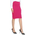 Urban CoCo Women's Elastic Waist Stretch Bodycon Midi Pencil Skirt (XL, Rose)