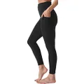 Sunzel Leggings for Women, Naked Feeling Yoga Pants 7/8 with Side Pockets for Sports Workout Black