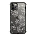 CASETiFY Ultra Impact Case for iPhone 12 / iPhone 12 Pro - Dragons - Clear Black