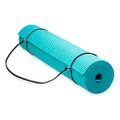Gaiam Essentials Premium Yoga Mat with Carrier Sling, Teal, 72 InchL x 24 InchW x 1/4 Inch Thick