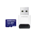SAMSUNG PRO Plus + Reader 128GB microSDXC Up to 160MB/s UHS-I, U3, A2, V30, Full HD & 4K UHD Memory Card for Android Smartphones, Tablets, Go Pro and DJI Drone (MB-MD128KB/AM)