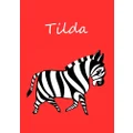 Tilda: Malbuch / Notizbuch / Tagebuch - Zebra - DIN A4 - blanko (German Edition)