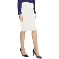 Urban CoCo Women's Elastic Waist Stretch Bodycon Midi Pencil Skirt (M, White)