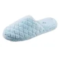 Acorn Women's Quilted Clog Spa Slipper, Soft Plush Terry, Cloud Contour Footbed, Indoor and Outdoor Sole, Powder Blue, 5-6