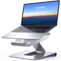 Lamicall Laptop Stand, Adjustable Notebook Riser - Foldable Portable Ergonomic Computer Desktop Laptop Holder for Desk, Compatible with MacBook Air Pro, Dell XPS, HP (10-17") - Silver