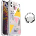 OtterBox Symmetry Series Slim Case for iPhone Xs MAX + Phone Ring Holder Kickstand with Degree Rotation - Bundle - Love Triangle