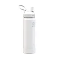 Takeya Actives Insulated Stainless Steel Water Bottle with Straw Lid, 24 Ounce, Arctic