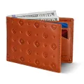 SERMAN BRANDS Mens Slim Bifold Wallet RFID Blocking Minimalist Front Pocket Full Grain Leather Wallets for Men - Thin & Stylish (Dark Caramel Elite)