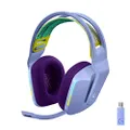 Logitech G733 Lightspeed Wireless Gaming Headset with Suspension Headband, LIGHTSYNC RGB, Blue VO!CE mic Technology and PRO-G Audio Drivers - Lilac,6mm