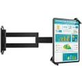 AboveTEK Tablet Wall Mount - Fits 7 to 11 Inch Tablets Including iPad, Galaxy Tab, Slate, Fire and More -Anti Theft Security Lock and Key - Adjustable Long Arm Articulating Swivel Holder(Black)