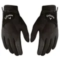 Callaway Golf Thermal Grip, Cold Weather Golf Gloves, Medium/Large, 1 Pair, (Left and Right), Black