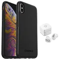 OtterBox Symmetry Series Case for iPhone Xs Max with GLIDIC Wireless Bluetooth Earbuds Sweatproof Pro Stereo Headphones - Non Retail - Black