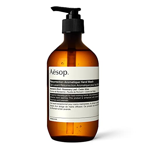 Aesop Resurrection Aromatique Hand Wash | 500mL/17.99 oz All Natural Hand Wash | Liquid Hand Soap for All Skin Types | Paraben-Free, Cruelty-Free & Vegan Scented Hand Wash for Men & Women
