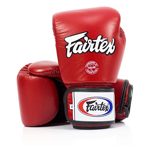 Fairtex Muay Thai Boxing Gloves Bgv1 Br Breathable Red 12 Oz Training & Sparring Gloves For Kick Boxing Mma K1
