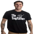 The Dogfather | Funny, Cute Dog Father Dad Owner Pet Doggo Pup Fun Humor T-Shirt-(Adult,L) Black