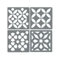 Morrocan Tile Stencil Set - Pack of Four 8x8 Tile Stencil Designs for Painting - Floor Stencils for Painting Tile - Stencil for Floor Painting