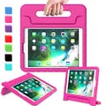 AVAWO Kids Case for iPad 9.7 2017/2018 & iPad Air 2 - Light Weight Shock Proof Convertible Handle Stand Friendly Kids Case for 9.7-inch iPad 5th & 6th Gen, iPad Air 1 & iPad Air 2 - Magenta/Rose