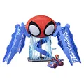 Spidey and His Amazing Friends Marvel Web-Quarters Playset with Lights and Sounds, Includes Spidey Action Figure and Toy Car, for Kids Ages 3 and Up,F1461