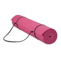 Gaiam Essentials Premium Yoga Mat with Carrier Sling, Pink, 72 InchL x 24 InchW x 1/4 Inch Thick