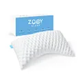 Side Sleeper Pillow - Memory Foam Bed Pillows for Sleeping - 100% Adjustable Supportive Loft - Helps Relieve Neck and Shoulder Pain - Queen Size 19 X 29 Inch - (Premium White)