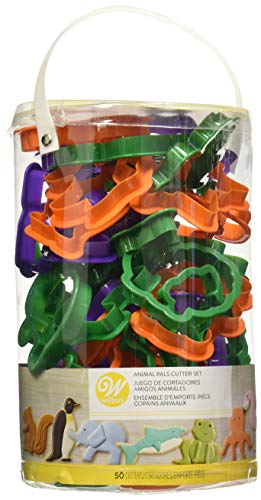 Wilton Animal Pals 50-Piece Cookie Cutter Set, Silver (2304-1055)