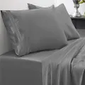 Sweet Home Collection 1800 Thread Count Luxury Bedding Set, Gray, 15TC-Q-GRAY