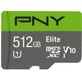 PNY Elite 512GB microSDXC Card, Up to 90MB/S – (P-SDU512U190EL-GE)