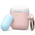 elago AirPods Duo Hang Case [Body:Lovely Pink/TOP: White, Pastel Blue]
