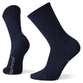 Smartwool Men’s Hike Classic Edition Light Cushion Crew Socks – Merino Wool Socks for Hiking, Camping, Walking & Hunting – Made in USA - Deep Navy, M