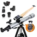 Celestron – StarSense Explorer LT 80AZ Smartphone App-Enabled Telescope – Works with StarSense App to Help You Find Stars, Planets & More – 80mm Refractor – iPhone/Android Compatible