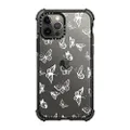CASETiFY Ultra Impact Case for iPhone 12 / iPhone 12 Pro - White Butterfly - Clear Black