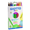 Giotto G_225600 Mega Hex Colouring Pencil Box (12 Pieces)