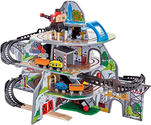 Hape E3753 Kids Wooden Railway Mighty Mountain Standard Packaging Multi-Colored, 32 Pieces